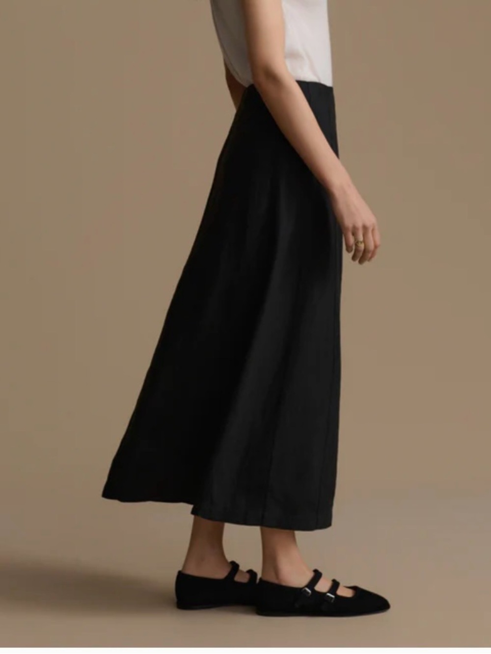 Jenni Kayne black linen Kinney skirt - Picture 3 of 6